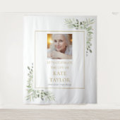 Tenture Service funèbre mémorial de photo de verdure éléga (Devant)