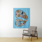 Tenture Sésame Sésame | Coeur de gribouillis de caniche Mo (En situation)