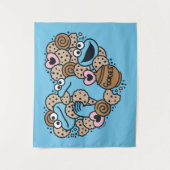 Tenture Sésame Sésame | Coeur de gribouillis de caniche Mo (Devant)