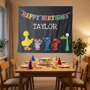 Tenture Sesame Street Chalkboard anniversaire