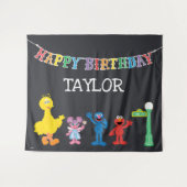 Tenture Sesame Street Chalkboard anniversaire (Devant (Horizontal))