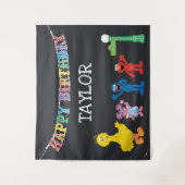 Tenture Sesame Street Chalkboard anniversaire (Devant)
