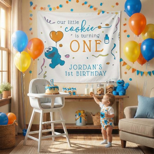 Tenture Sesame Street | Cookie Monster 1st Birthday