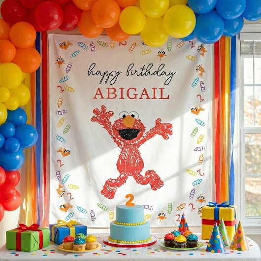 Tenture Sesame Street Elmo | Birthday Crayon