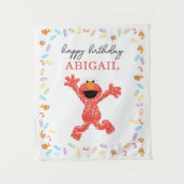 Tenture Sesame Street Elmo | Birthday Crayon (Devant)