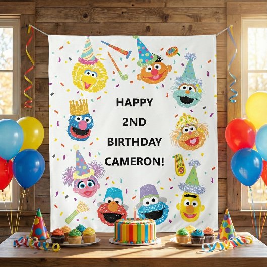 Tenture Sesame Street Pals Confetti Birthday Welcome