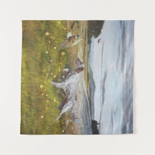 Tenture Set anglais avec faisans, art (Devant (Horizontal))