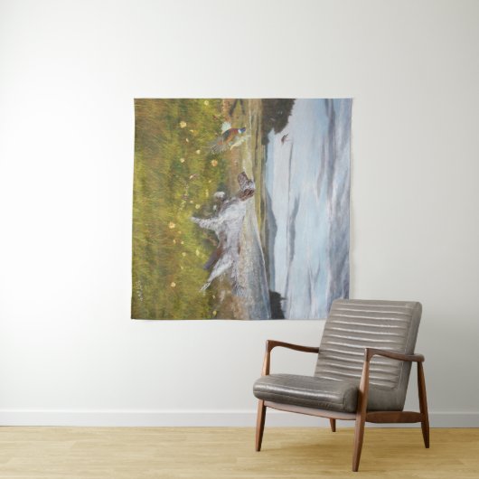 Tenture Set anglais avec faisans, art (En situation (horizontale))