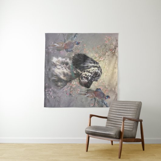 Tenture Setter anglais (En situation (horizontale))