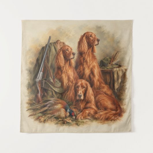 Tenture Setter Irlandais ,Art (Devant)