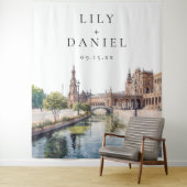 Tenture Seville Spain Wedding Photo Backdrop (En situation)