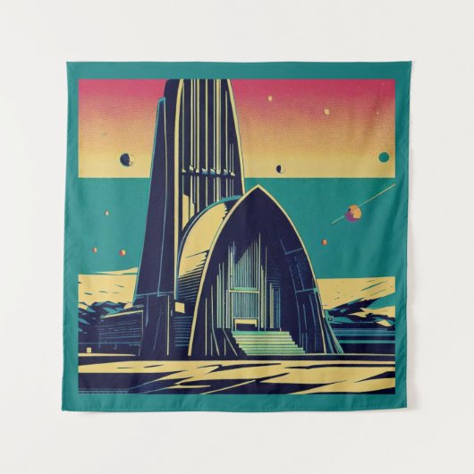 Tenture SF Église futuriste 3 (Devant)