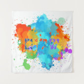 Tenture « Shalom » hébreu avec un fond de projections de p (Devant)