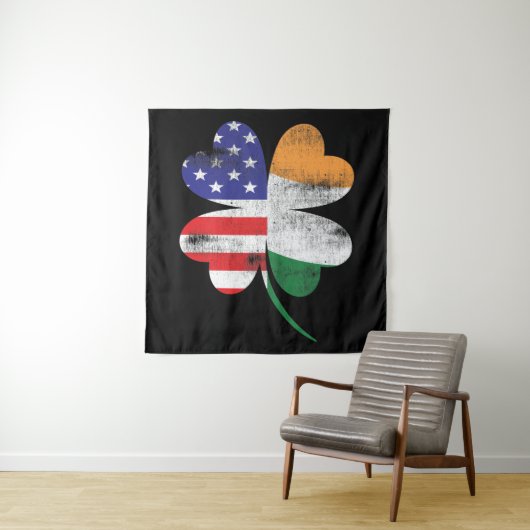 Tenture Shamrock irlandais (En situation)