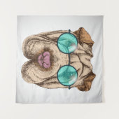 Tenture Sharpei dans les lunettes de soleil (Devant (Horizontal))