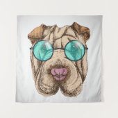 Tenture Sharpei dans les lunettes de soleil (Devant)