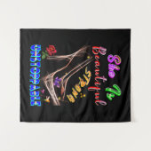 Tenture She Is Beautiful Strong Unstoppable (Devant (Horizontal))