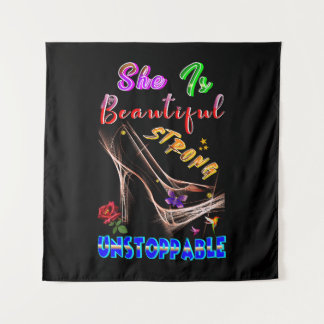 Tenture She Is Beautiful Strong Unstoppable