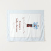 Tenture She Is Ready to Pop Blue Soda Pop Baby Shower (Devant (Horizontal))