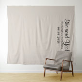 Tenture She Said Yes Photo Booth Engagement Backdrop (En situation (horizontale))