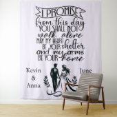 Tenture Shelter in Your Arms Wedding Backdrop (En situation)