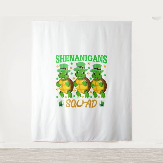 Tenture Shenanigans Squad St Patrick's Day Cute Turtle (Devant)