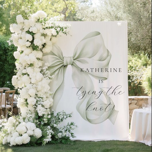 Tenture She's tying the Knot Bridal Shower Backdrop