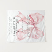 Tenture She's Tying The Knot Pink Bow Welcome Sign (Devant (Horizontal))