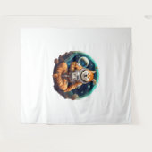 Tenture Shiba, astronaute spatiale Shiba 8 (Devant (Horizontal))