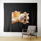 Tenture Shiba Inu (En situation (horizontale))