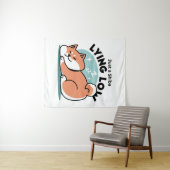 Tenture Shiba Inu Art : Juste un Shiba Lying Low (En situation (horizontale))