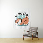 Tenture Shiba Inu Art : Juste un Shiba Lying Low (En situation)