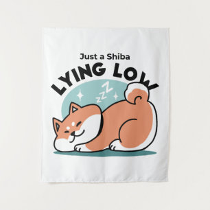 Tenture Shiba Inu Art : Juste un Shiba Lying Low