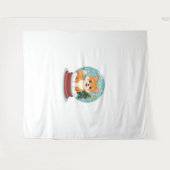 Tenture Shiba Snow Globe (Devant (Horizontal))