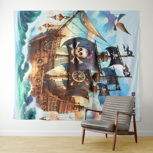 Tenture Shiver My Timbers Pirate Thème (En situation (horizontale))