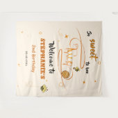 Tenture Si doux d'être deux jolie abeille 2ème anniversair (Devant (Horizontal))