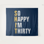 Tenture Si heureux d'avoir 30 ans Bannière de toile de fon (Devant (Horizontal))