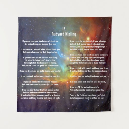 Tenture Si par Rudyard Kipling (Devant)