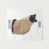 Tenture Siamese cat cartoon (Devant (Horizontal))