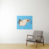 Tenture Siamese cat cartoon (En situation (horizontale))
