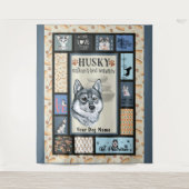 Tenture Sibérien Husky propriétaire Lover Funny Keepsaké Q (Devant)