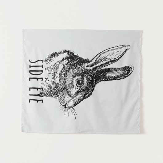 Tenture Side Eye Funny Bunny (Devant (Horizontal))