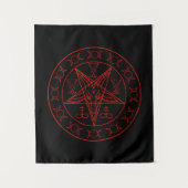 Tenture Sigil de lune triple de Baphomet et sigil de (Devant)