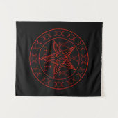 Tenture Sigil de lune triple de Baphomet et sigil de (Devant (Horizontal))