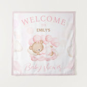 Tenture Signal de bienvenue du Baby shower de la fille d'a (Devant)