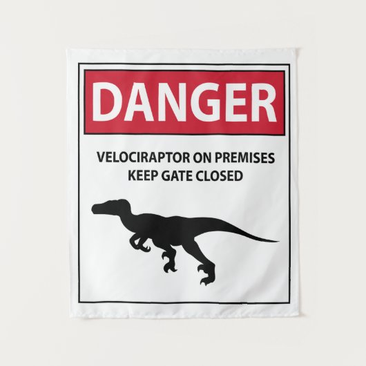 Tenture Signal de danger (Raptors) (Devant)