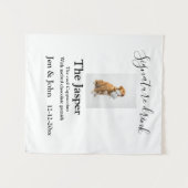 Tenture Signature boisson ajouter l'animal photo nom date  (Devant (Horizontal))