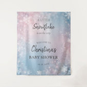 Tenture Signe de Baby Shower Genre Neutre Flocon de Neige  (Devant)