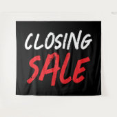Tenture Signe de fermeture, Bannière de vente de magasin d (Devant (Horizontal))