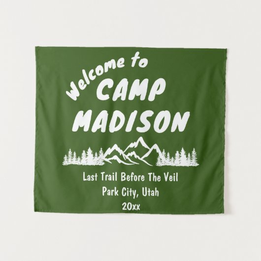 Tenture SIGNE DE LA PROPRIÉTÉ DE Camping Fête des mariées  (Devant (Horizontal))